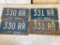 Two Pair of '67 Vintage Ohio Matching Consecutive License Plates