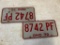 Matching Set of '70 Vintage Ohio License Plates