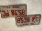 Matching Set of '70 Vintage Ohio License Plates
