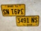 Matching Set of '71 Vintage Ohio License Plates