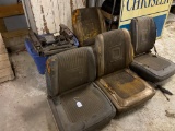 Pair of 4 Vintage '65 Plymouth Car Seats & 2 Power Units