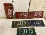 Group of 6 Vintage Ohio Dealer License Plates