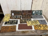 Large Lot of Vintage 1940's Ohio License Plates