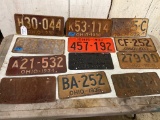 Large Group of Vintage 1940's Ohio License Plates