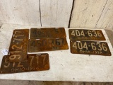 Group of 3 Sets of Vintage 1926, 1927, 1928 Ohio License Plates