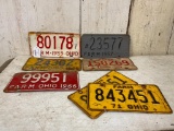 Misc Group of Vintage Farm Ohio License Plates