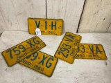 Group of Vintage 1960 Ohio License Plates
