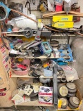 Shelf Lot of Misc. Tools and Car Related Items in Small Garage as Pictured and As-is!
