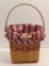 1998 Longaberger Basket w/Cloth Liner Christmas Collection