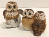 Porcelain Owl Set by Andrea by Sadek