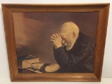 Framed Print of Man Praying