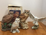 Variety of Owl Statues