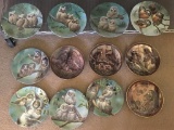 Large Group of 12 Owl Collector Plates by The Bradford Exchange