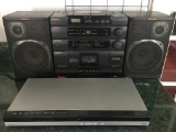 Portable Sony CD/Cassette Stereo & RCA DVD Player