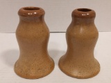 Pair of Pottery Candlestick Holders