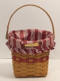 1998 Longaberger Basket w/Cloth Liner Christmas Collection