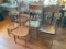 Group of 5 Antique Chairs, Two Cane Bottom with Damaged Seats and 3 Pressed Backs as Pictured