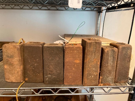 Group of 7 Antique Clock Weights