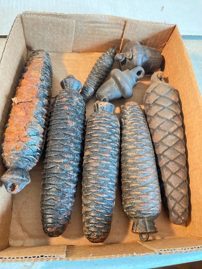 Group Lot of 8 Vintage Coo Coo Clock Weights