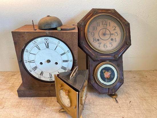 Variety of Clock Pieces and Parts
