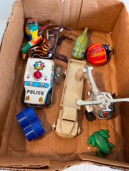Vintage Lot of Tin Windup Toys & More