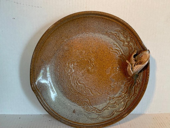 Newbury Clay Works Pottery Platter Signed by Artist
