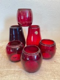 Group of Mostly Dietz Red Lantern Glass