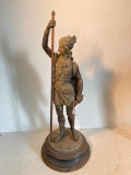 Heavy Vintage Metal Gladiator Statue