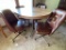 Vintage Dining Table w/4 Rolling Chairs