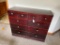 Small Wood Dresser with No Mirror, Some Scuffs and Scratches, 33 Inches Tall, 42 Inches Wide