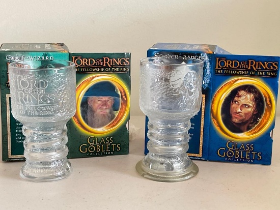 Pair of Lord of the Rings Glass Goblets