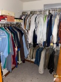 Clothes and Shoes in Master Bedroom Closet
