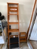 6 and 2 Foot Wood Step Ladders, Cosco Folding Step Stool