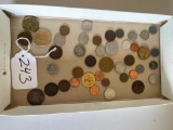 Group of Mostly Foreign Coins, Steel Cents and More!