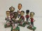 Group of 7 Ohio State Football Bobble Head Figurines