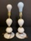 Pair of Hobnail Style Lamps