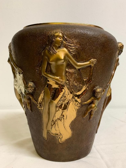 Vintage Angelo Basso Bronze "Seraphim Vase" Limited Edition 69/175