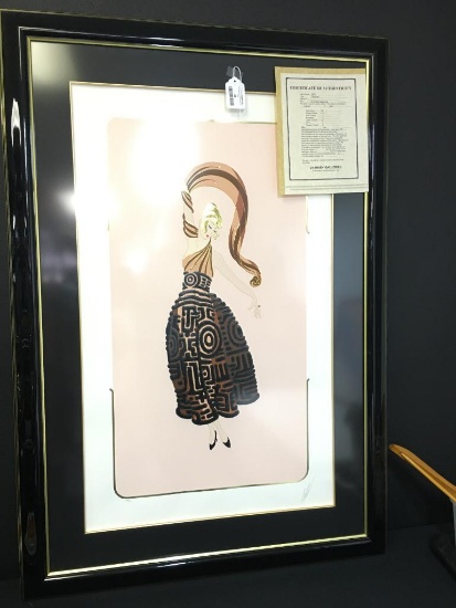 Framed Signed & Numbered Original "Flamenco" by Erte Limited Edition Serigraph 182/300