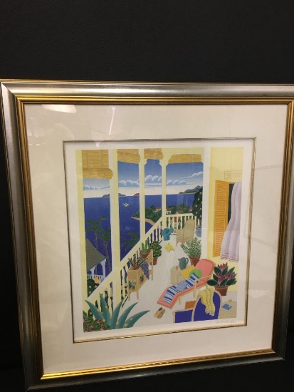 Framed Signed & Numbered Original "Gustavia" by Thomas McKnight Limited Edition Serigraph 133/200