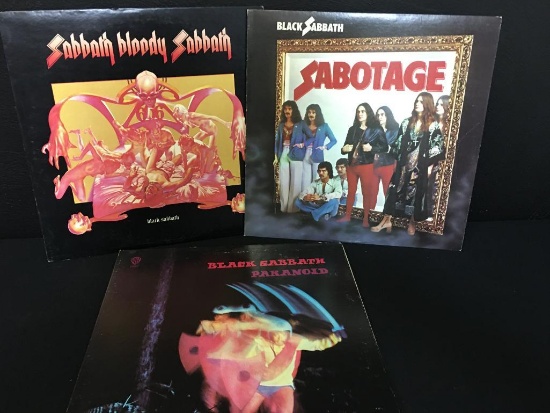 Group of 3 Vintage Black Sabbath Albums
