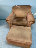 Flexsteel Overstuffed Chair and Foot Stool