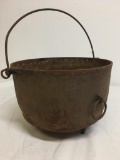 Rusty Antique Cast Iron Bean Pot