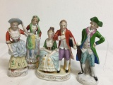 Group of 4 Porcelain Victorian Figurines