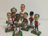 Group of 7 Ohio State Football Bobble Head Figurines