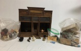 Wood Dollhouse & Accessories