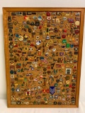 Cork Board of Souvenir Hat Pins