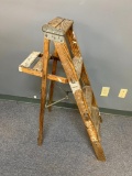 4 Foot, Vintage Wooden Step Ladder as Pictured
