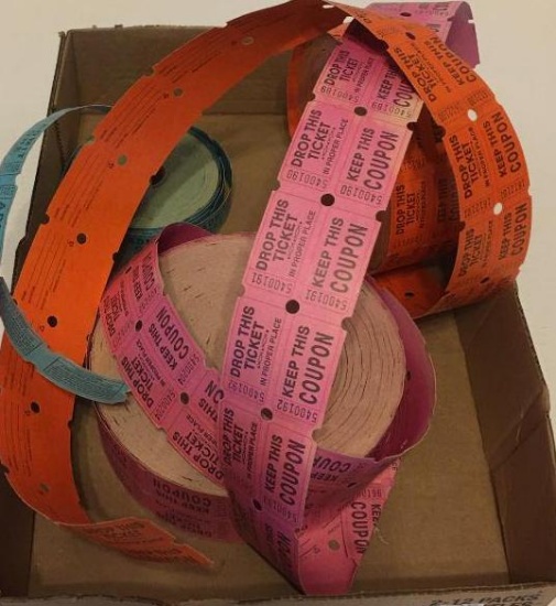 3 Partial Rolls of Raffle Tickets