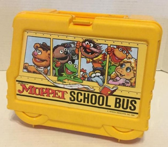 Vintage Muppet School Bus Plastic Lunch Box