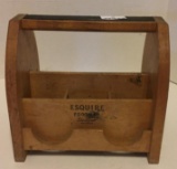 Esquire Footman Deluxe Wood Shoe Shine Carrier